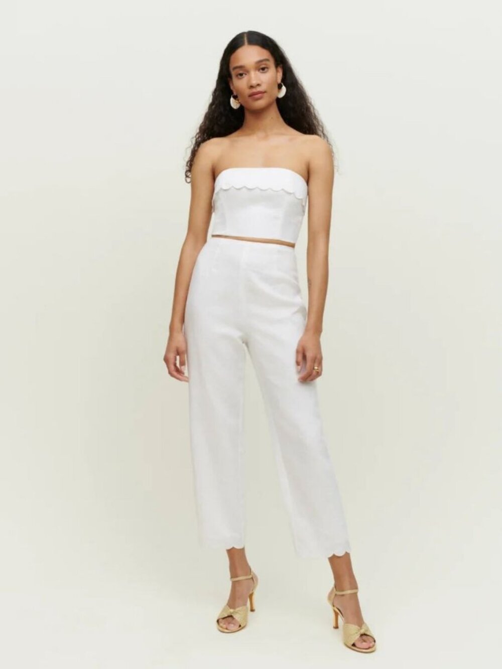Reformation Liam Linen Pants White Size 12